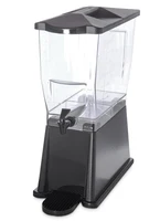 1085203 TrimLine Clear Economy Single Base Beverage Dispenser, 3.5 Gallon Capacity, Black 1