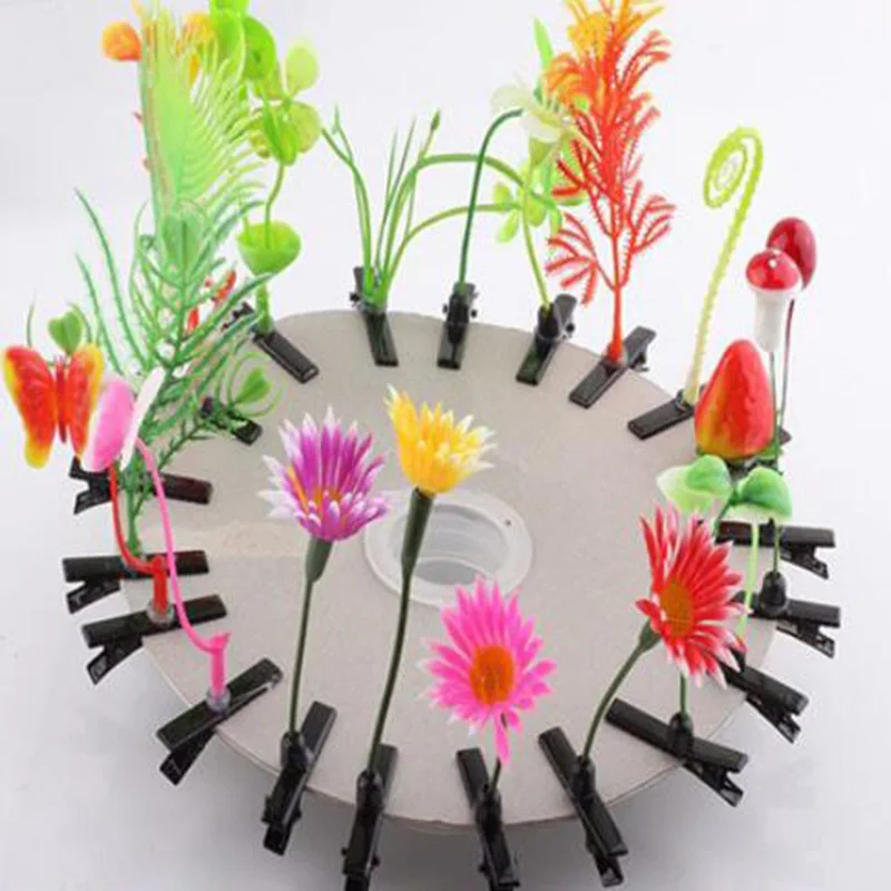 

1pcs Unisex Cute Girls Grass Flower Hair Clips Barrettes Flower Hairgrip Hair Accessories Headdress Hairpin Bean Sprout Headwear