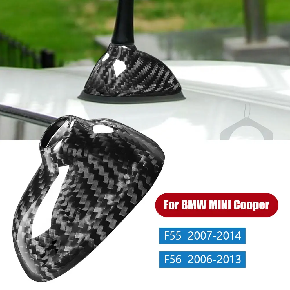 

Really carbon fiber decorative stickers For BMW MINI Cooper Clubman F55 F56 2007-2014 Countryman styled car exterior antenna bas