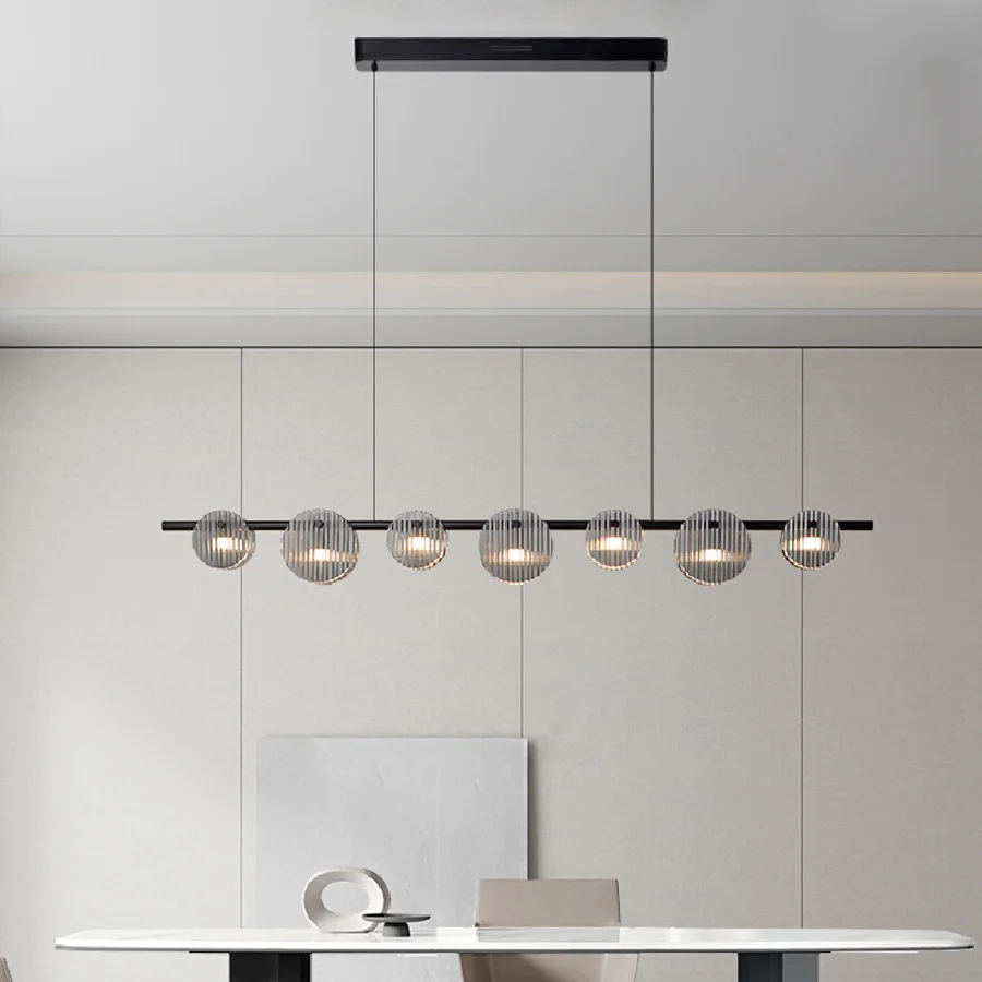 

Modern LED restaurant pendant lamp lighting Nordic restaurant long pendant lamp office lamp bar lighting learning lamp