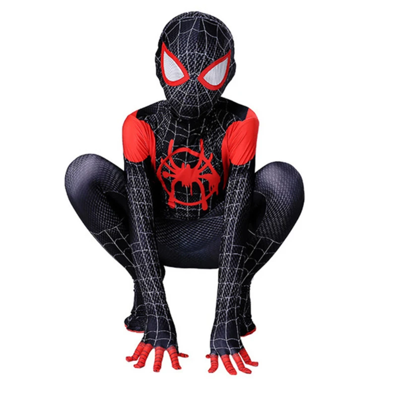 Spiderman Cosplay Costume Superhero Bodysuit For Children Miles Morales Peter Parker Zentai superhero cosplay costume kids cosplay costume