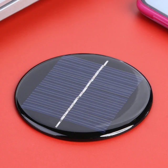 0.28W 5V Round Solar Panel DIY Battery Cell Chargers Mini Solar System Board 6