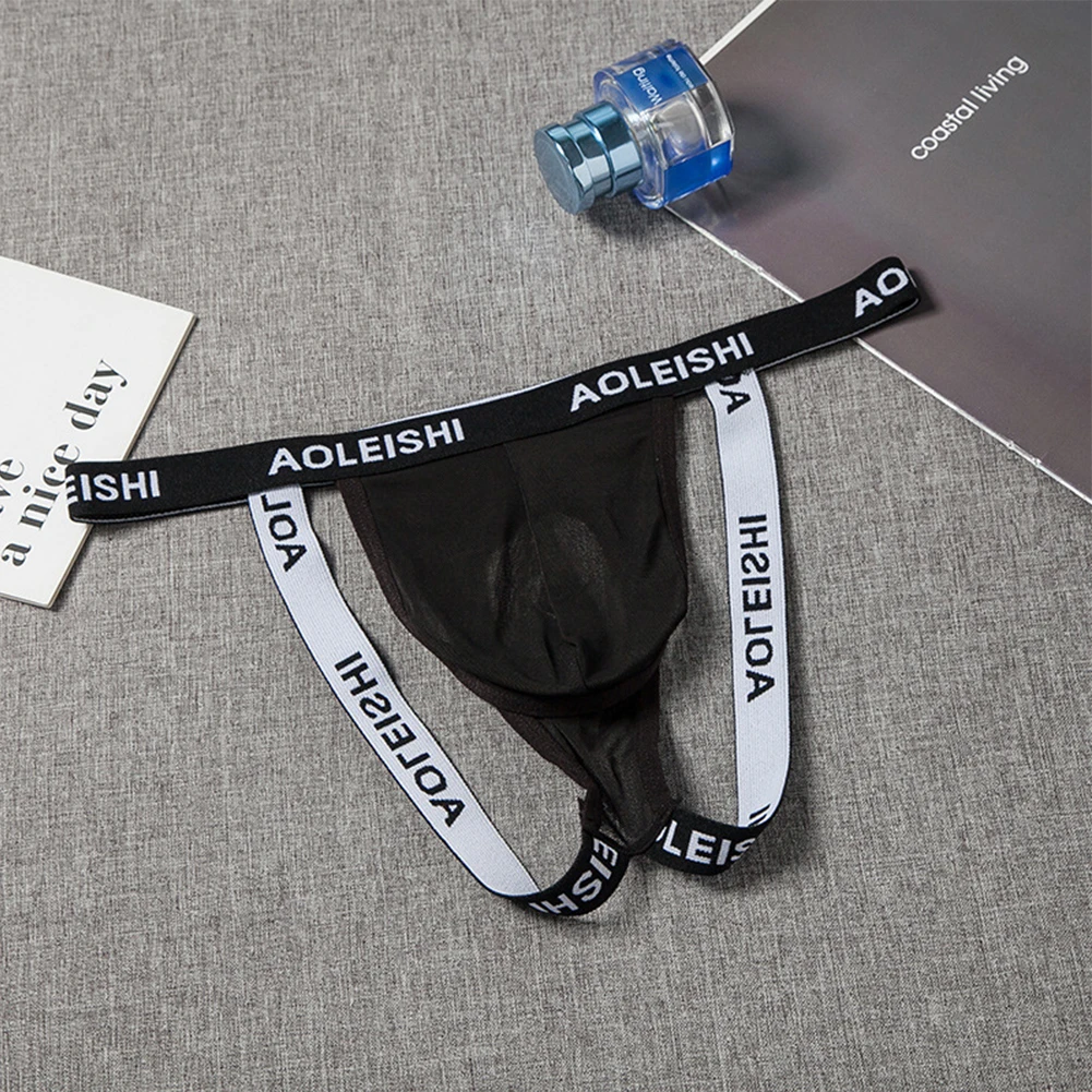 

Sexy Men's Briefs Jock Strap Breathable Underwear Backless Jockstrap Underpants Thong Panties Low Waist Lingerie