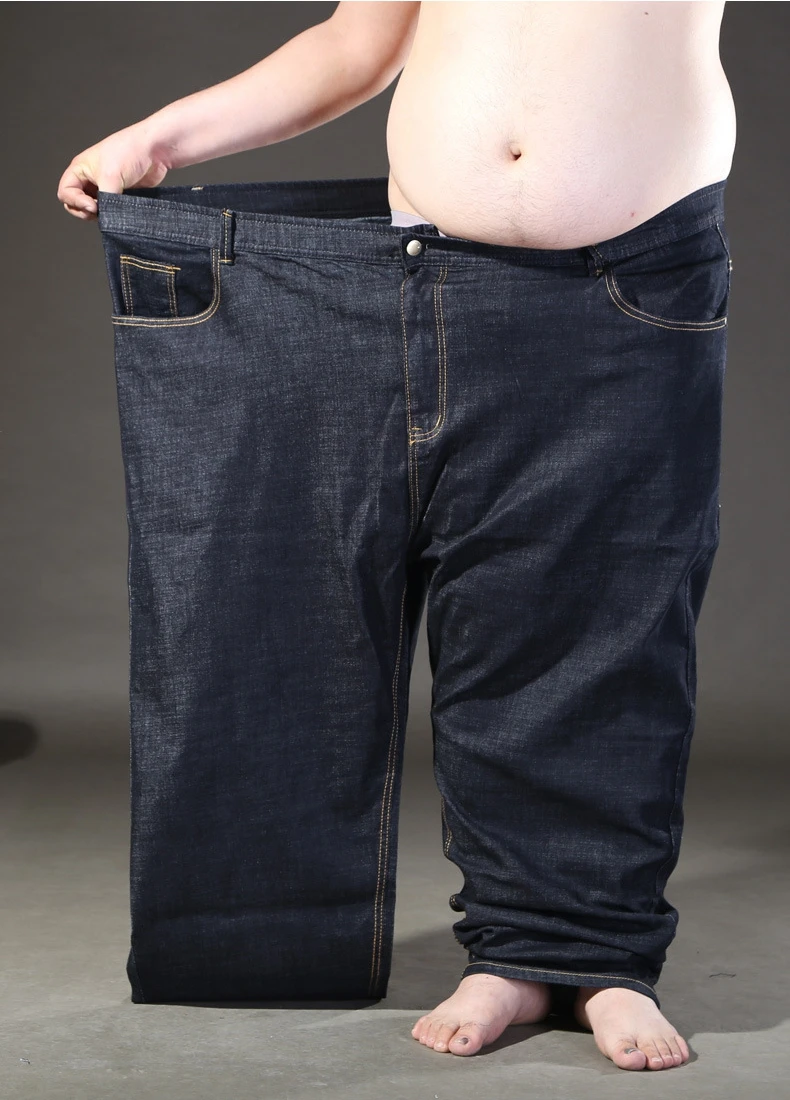 Large size men jeans 200KG plus size 10XL 11XL 12XL 13XL autumn and winter pants large stretch straight 50 54 56 58 black jeans 4