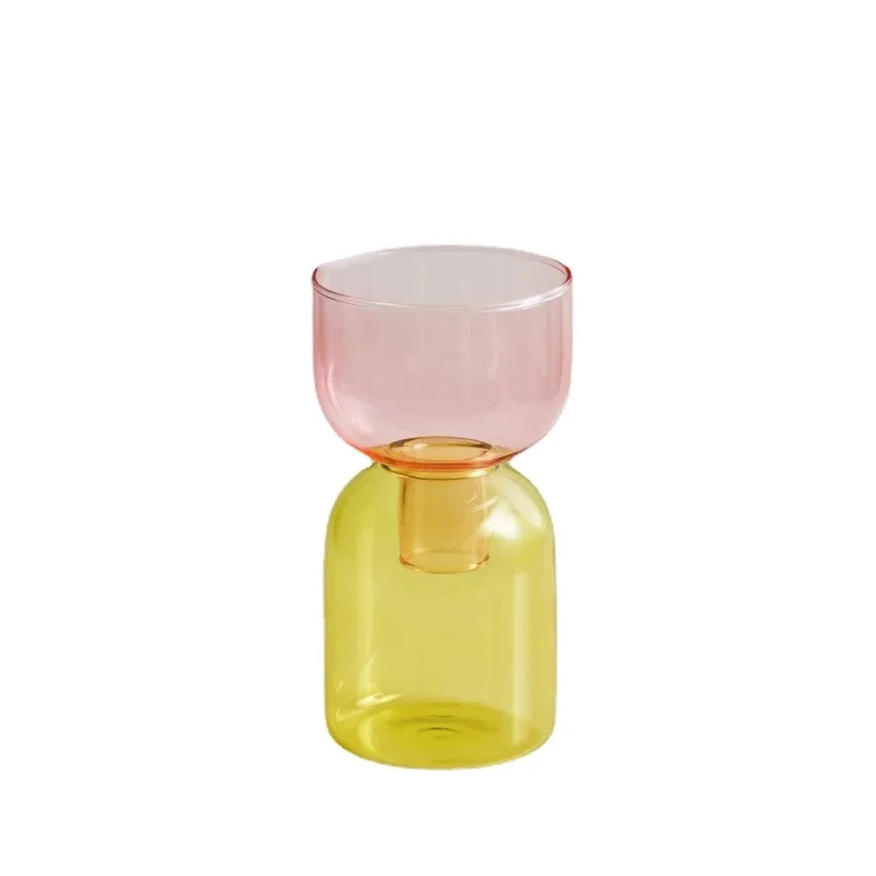 Juego de 2 minijarrones para terrario, maceta hidropónica de cristal, florero para boda, candelabros, decoración, florero de vidrio con forma de aguacate