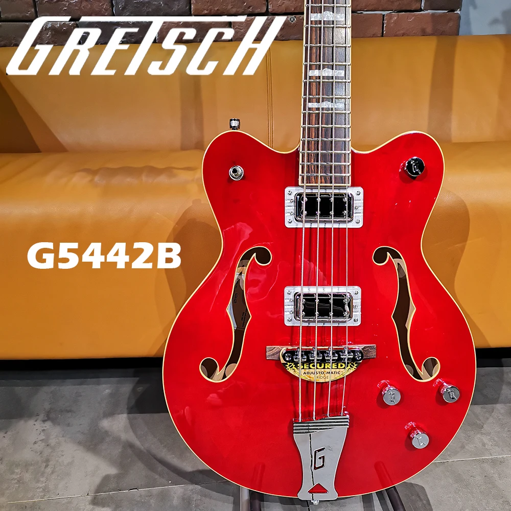 

Gretsch G5442BDC Electromatic Hollow Body 30.3" Short Scale Bass Rosewood Fingerboard Transparent Red