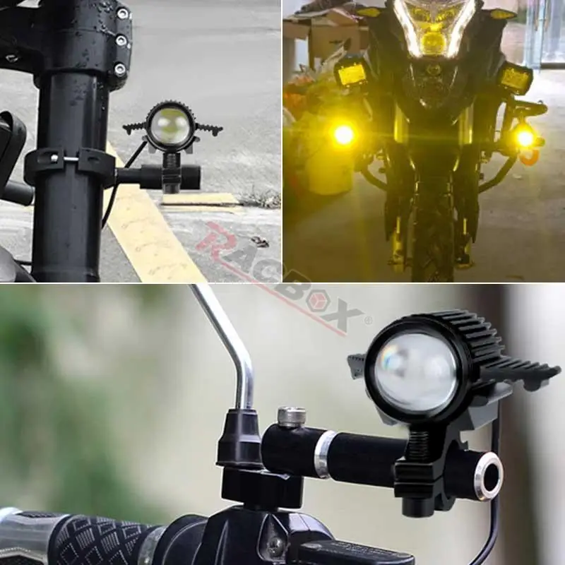 Moto Lighting 1 Paar / 2 Stück Motorrad LED Scheinwerfer 60 W