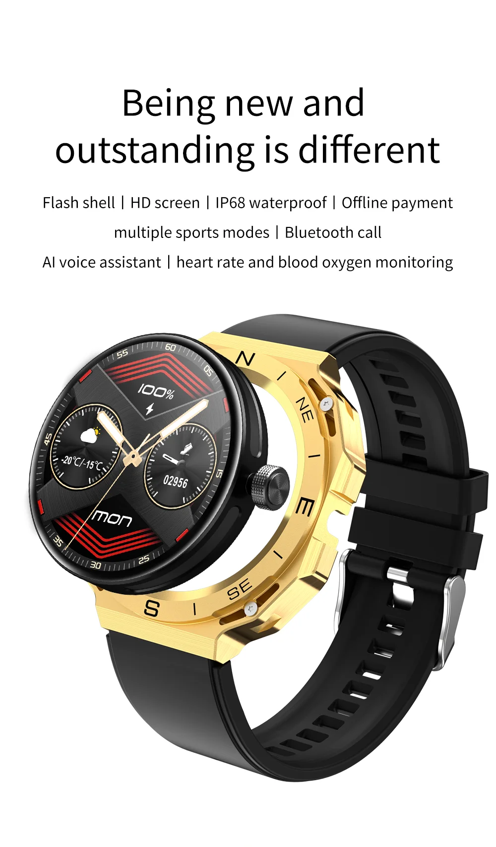 SK22 2 in 1 Smart Watch With Bluetooth Calling INST