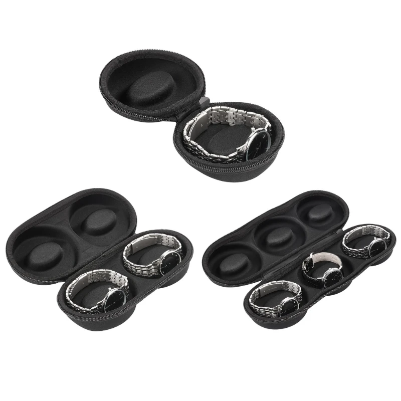 3 Slots Watch Dislpay EVA Travel Watch Storage Case with Cushion Jewelry Storage Box for Men Women