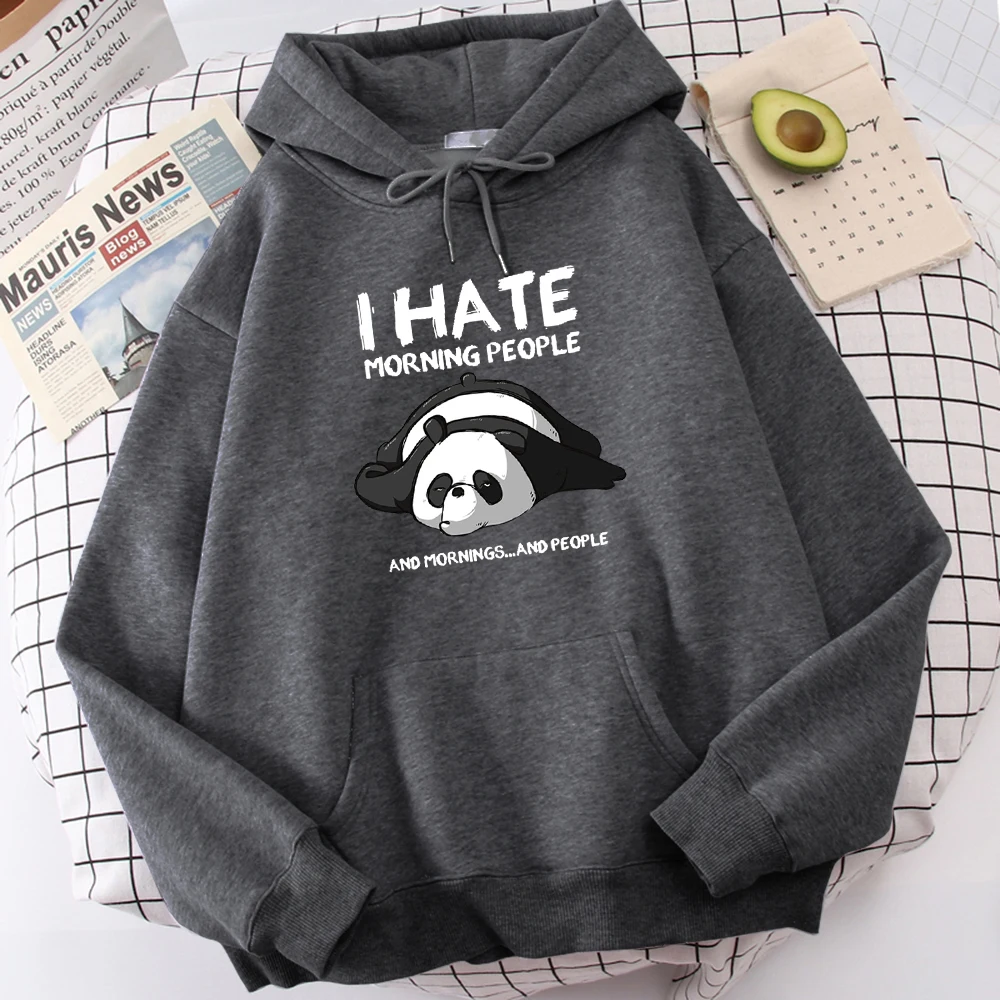 

Lazy Panda I Hate Morning People Hoodies Men Gorgeous Fashionsweatshirt Casual Spiritual Sportswears Retro Soft Hoodie Men'S