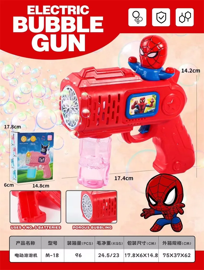 New Disney Stitch Electric Bubble Gun Toy Lilo & Stitch Lotso Bubbles Machine Automatic Soap Blower with Light Outdoor Games 3