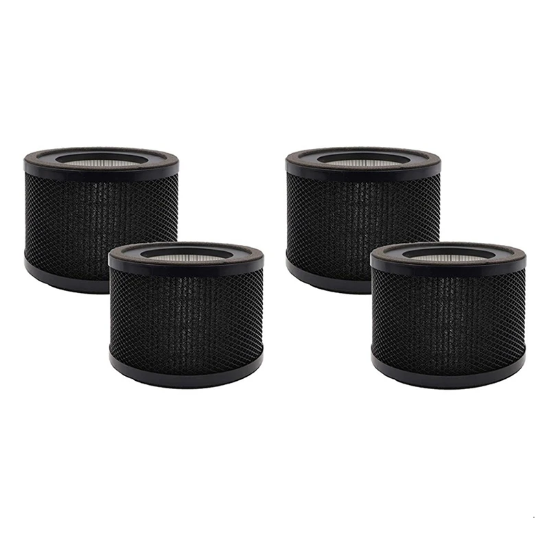 

4Pack Replacement 3-In-1 HEPA Air Filters Compatible for TaoTronics TT-AP001 / VAVA VA-EE014 Air Purifiers,Black
