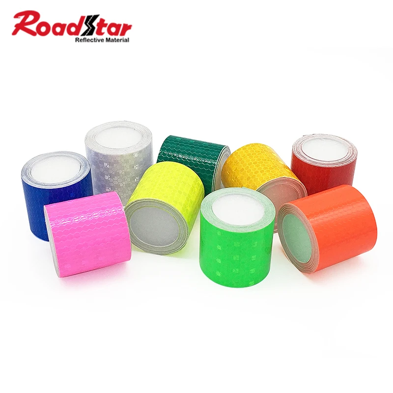 

Roadstar 50mmX5m Safety Mark Reflective Strip Sticker Car-Styling Self Adhesive Warning Tape Automobile Motorcycle Decals