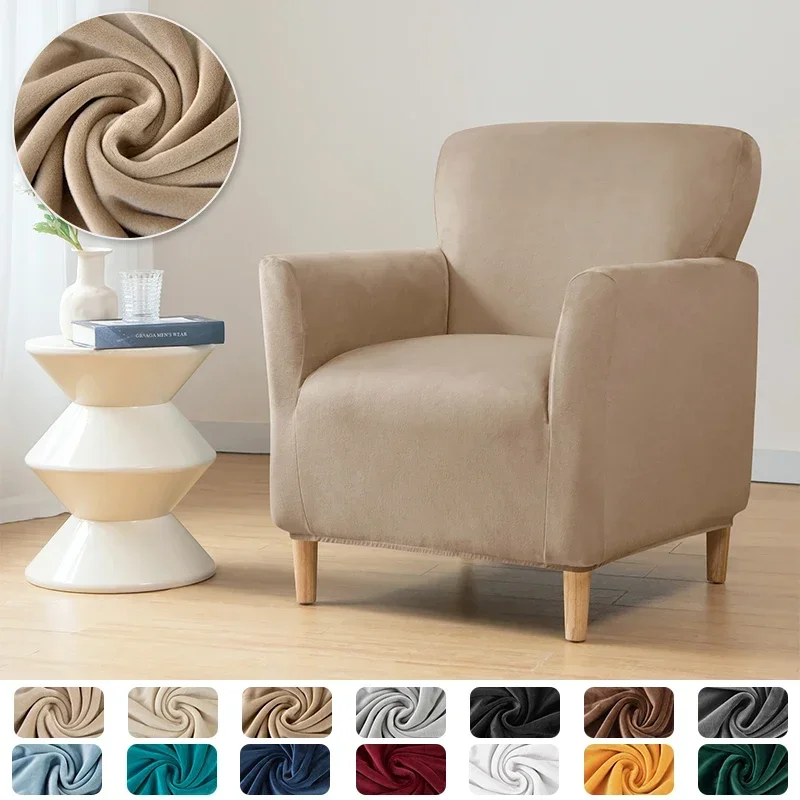 Sofa Cover Chair Cover Furniture Cover Elastic Solid Color Armchair Sofa Velvet Stretch