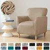 Elastic Solid Color Armchair Sofa Covers Velvet Stretch Club Chair Slipcovers Stretch Single Sofa Covers for Home Banquet Hotel 6