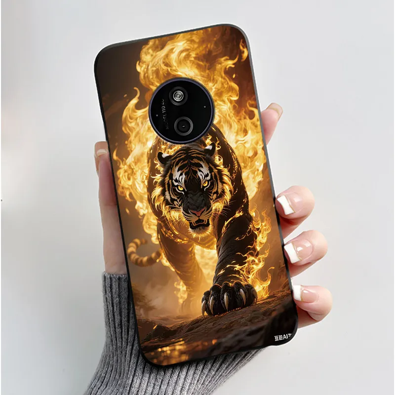Black Cat Basket Pattern Anti-Scratch Soft Black Phone Case