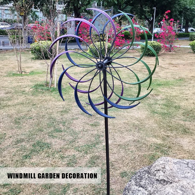 Forgó Szélmalom Vintage Kerti Szélfutó Őrölt Dugóval - Image 3
