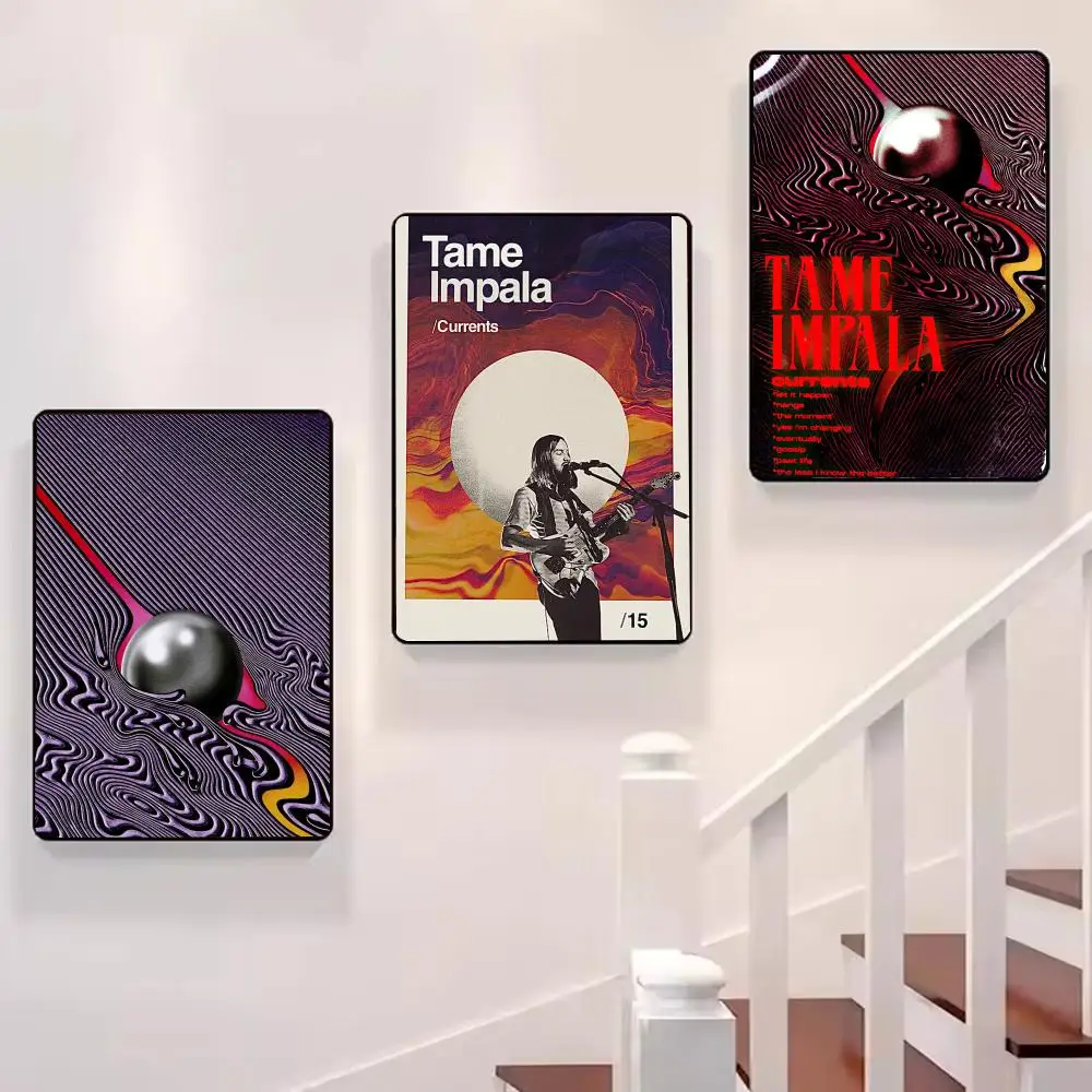 T-tame I-impala Currents Poster Self-adhesive Painting with prints Home bedroom living room decoration 4
