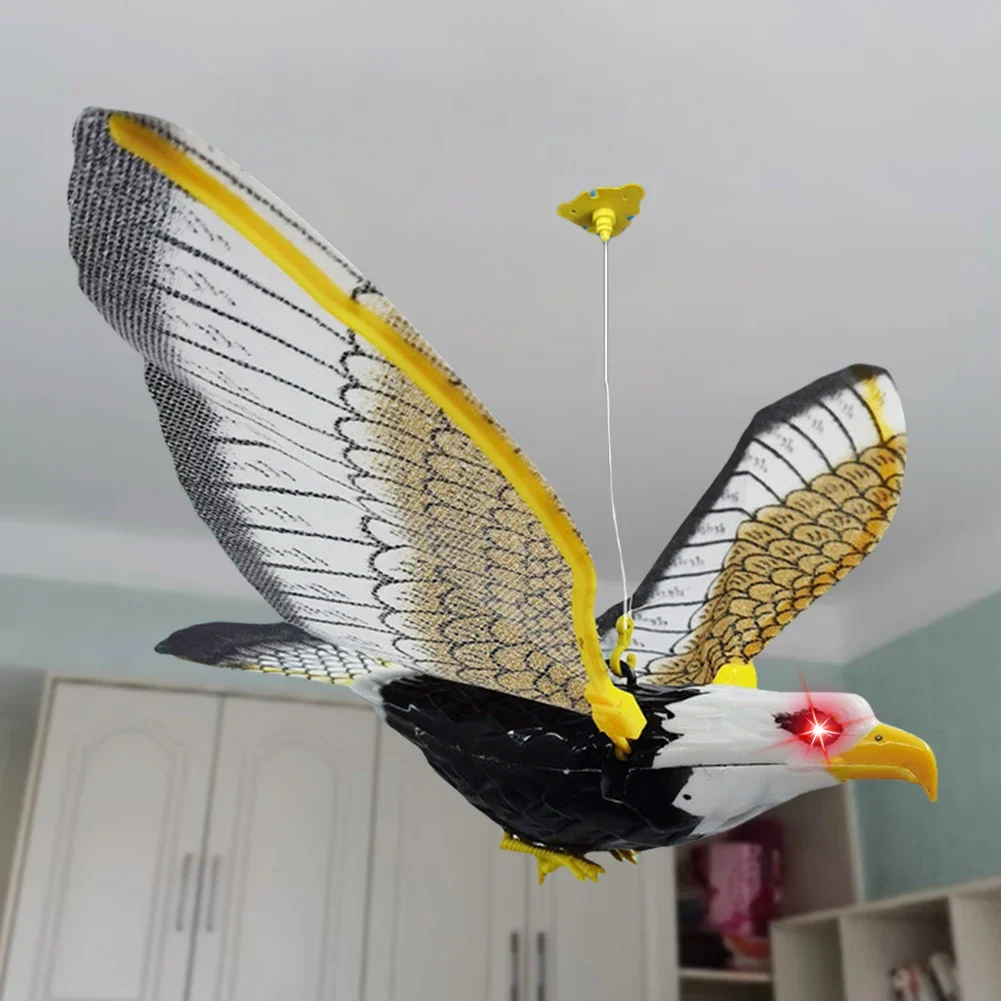 Bird Scarecrow Fake Horned Hawk Decoy Bird Scarer Hanging Eagle Fake Eagle To Scare Birds Away Outdoor Falcon Decor Garden Decor