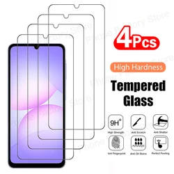 4 - Pack Premium Tempered Glass Screen Protectors, HD Clear - 4 Pieces (For Galaxy A07)