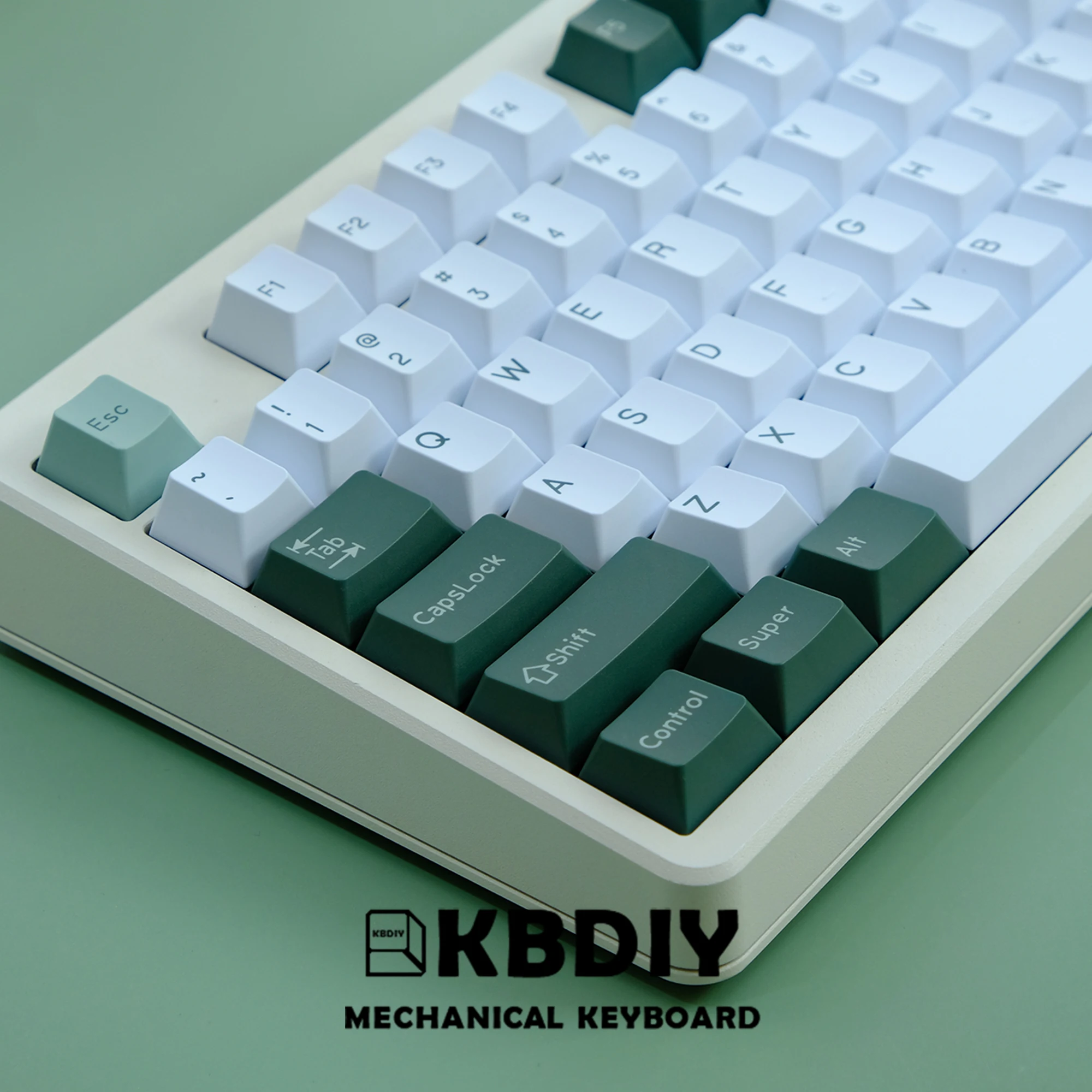 Cherry personalizado, PBT Keycap, Teclado mecânico, Interruptor MX, ISO verde, GMK