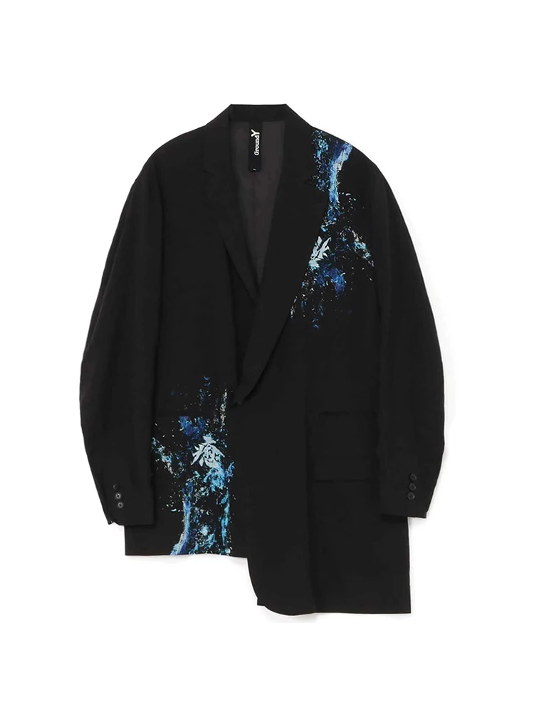 

Двусторонний асимметричный дизайн, унисекс блейзеры yohji yamamoto, мужские блейзеры для мужчин, мужская одежда для женщин