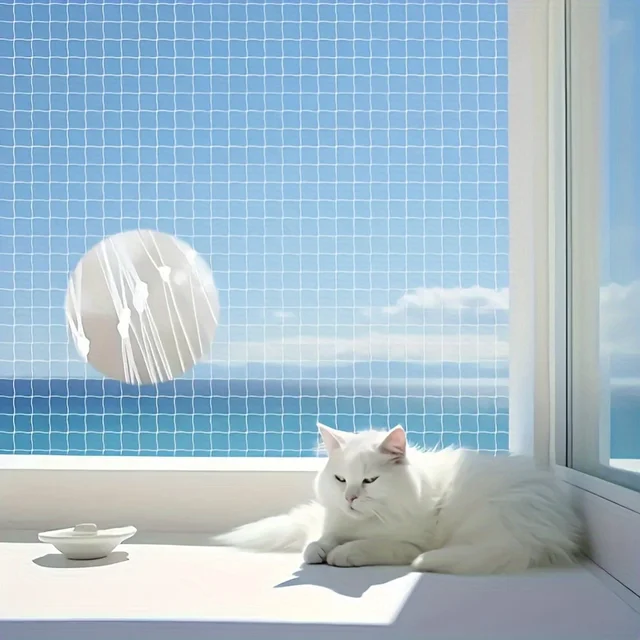 Extra Large Cat Balcony Fence , High-strength Polyester Pet Protection Net, Easy To Install, Suitable For Balconies, Windows 3