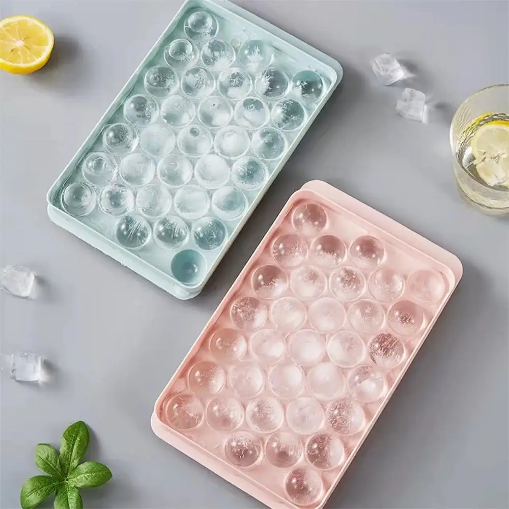 Ice Cube Mold With Lid Whiskey Ice Ball Food Grade Plastic Ice Tray Frozen Ball  Maker For Nightclubs And Bars Cocktail Drinks - Ice Cream Tools - AliExpress