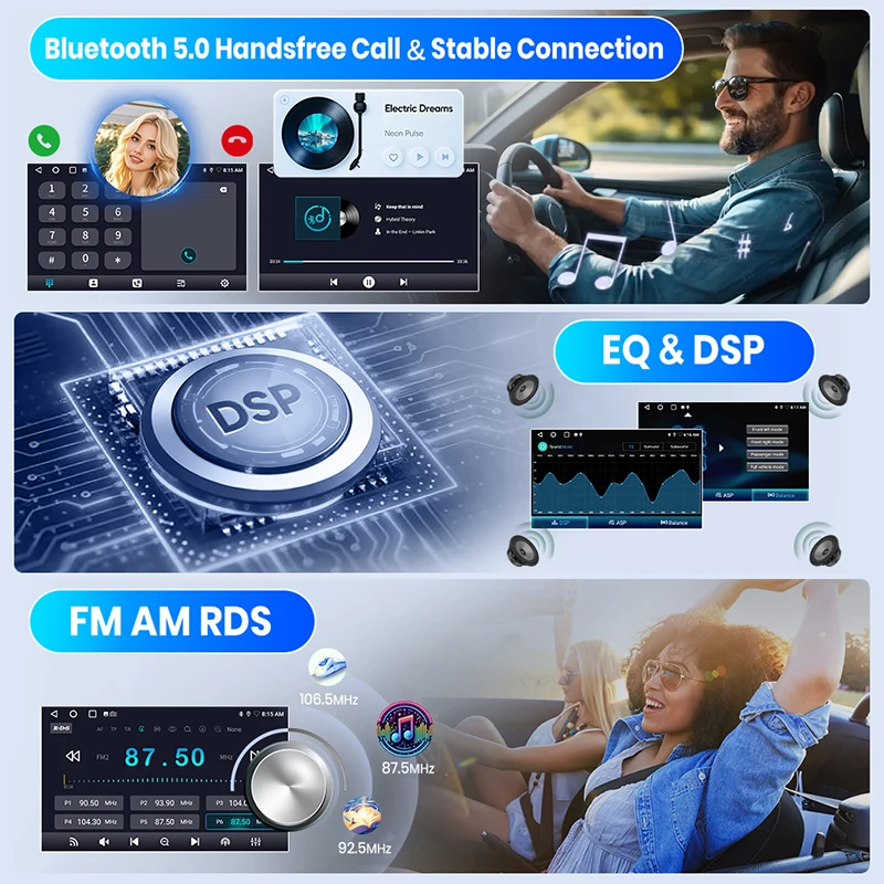 Radio para Auto Junsun de 7 Pulgadas para Audi A3 8P S3 RS3 2003-2012, CarPlay, Android Auto, FM, RDS, DSP, BT, GPS, Navegador, SWC, Pantalla Táctil HD IPS, Reproductor Multimedia Plug & Play, Llamadas Manos Libres, Unidad Principal con Estilo Original del Auto 6