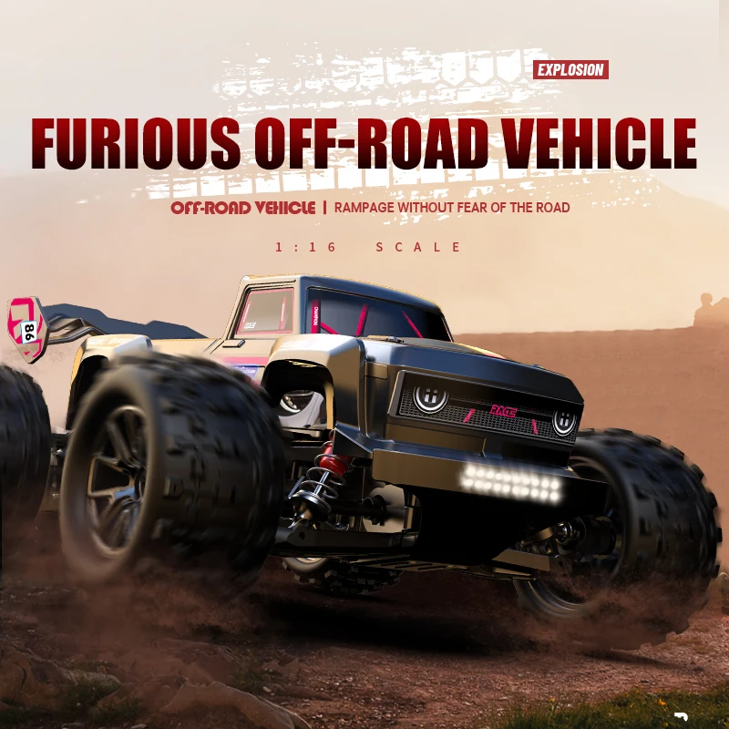 NEW S910PRO 1:16 70KM/H 4WD RC Car With LED Remote Control Cars High Speed Drift Monster Truck for Kids VS Wltoys 144001 Toys 3