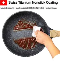 Frying Pan Skillets 3-Piece Set 8/9.5/11 inch, Granite Coating Omelette Pan, 100% PFOA free Cookware Pan, Non Stick Sto 2