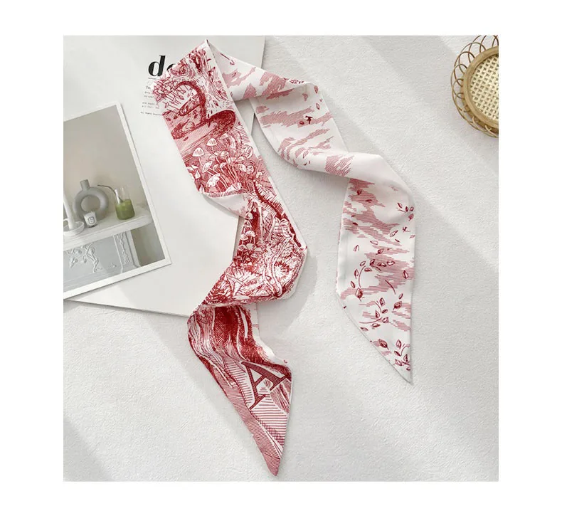 26 Letters Tarot Constellation Bag Scarf Twill Silk Scarves Women New Neckerchief Hair Headbands