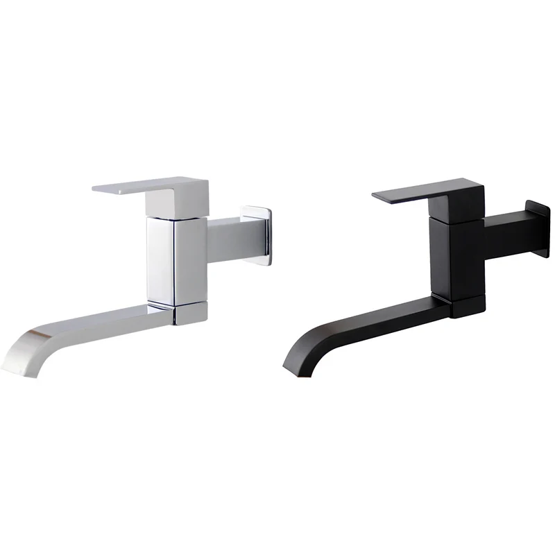 

G1/2Inch Bathroom Basin Faucet Wall Mounted Cold Water Faucet Bathtub Waterfall Spout Vessel Sink Faucet