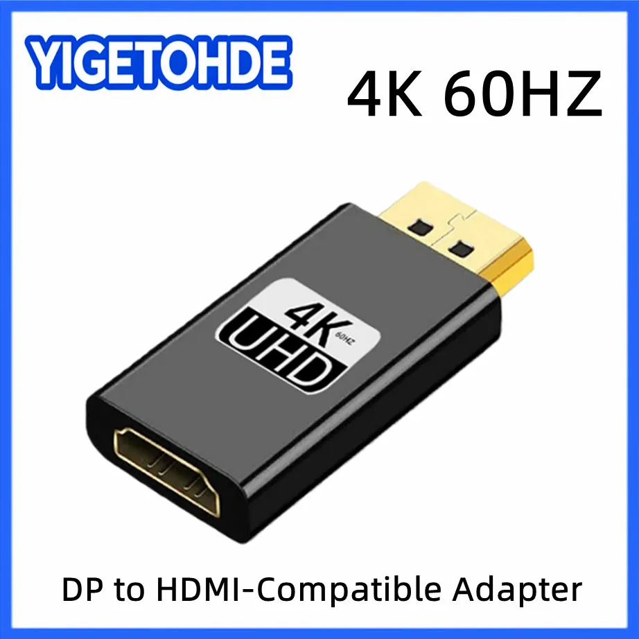 4K High-Resolution DisplayPort to HDMI Converter Adapter