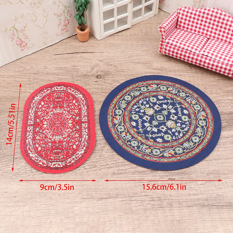 Odoria 1/12 Scale Dollhouse Miniature Rugs Set - 4 Piece Oriental Floral Carpets For Living Room, Kitchen - View #12