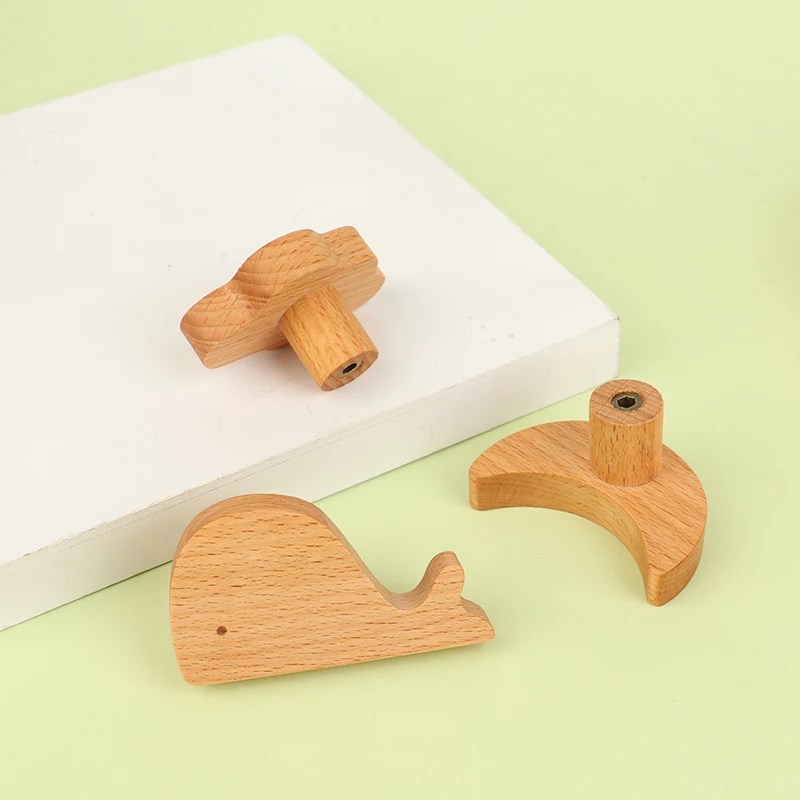 Description Picture 4 of itemCute Clouds Stars Wood Furniture Handles For Cabinets And Drawers Door Knobs Kitchen Cupboard Wardrobe Pulls Wooden Door Handles