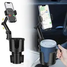 New Car Phone Holder Multifunctional Car Cup Holder Suction Mobile Phone Navigation Holder Magnetic Wireless Charger