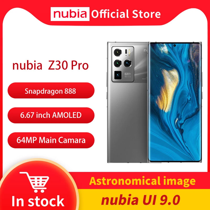 gaming ram ZTE Nubia Z30 Pro 5G Mobile Phone 6.67'' AMOLED 144Hz Flexible Curved Screen Snapdragon 888 Octa Core 120W SuperCharge 5G Phone 8gb ram ddr4
