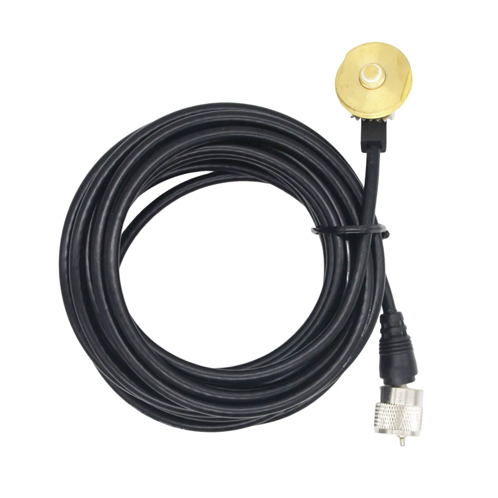 3/4인치 홀 마운트 NMO 안테나 마운트 16피트 PL259 남성 RG58 순수 구리 동축 케이블 (VHF/UHF/CB 햄 라디오 안테나용)