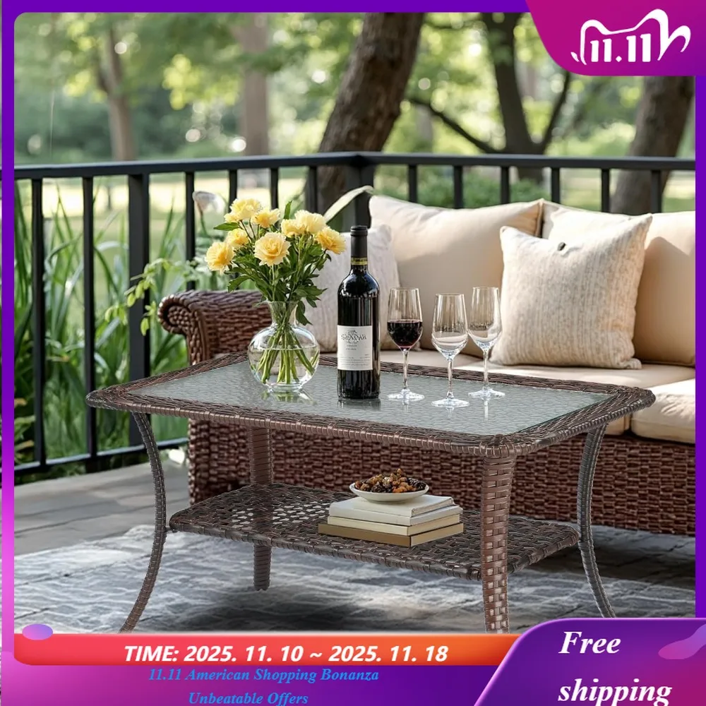 Wicker Outdoor Coffee Table 1