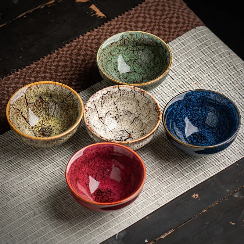 Tea cup Chinese Master Cup Ceramic Mug Teacup Ceramic Kung Fu Tea Set Tea Bowl Set Household Gift Jianzhan Five Elements Cup