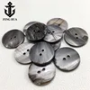 10PC Natural Black Mother of Pearl Shell Grey Round 2-holes Flatback Button DIY Suit Cufflinks Invitation Scrapbook Sewing Decor 4