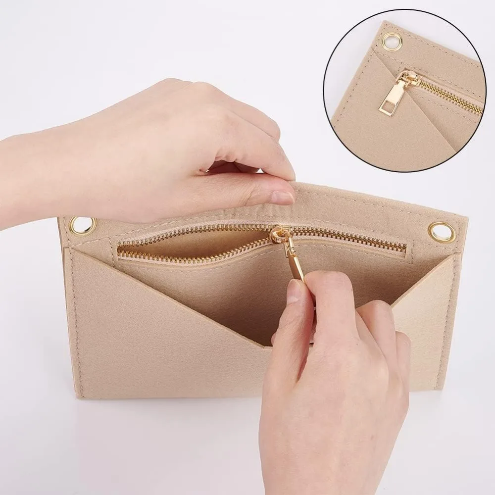 Crossbody Purse Conversion Kit for LV Kirigami Pochette Felt Handbag Insert Liner Shaper Detachable Large Pouch Wallet Insert