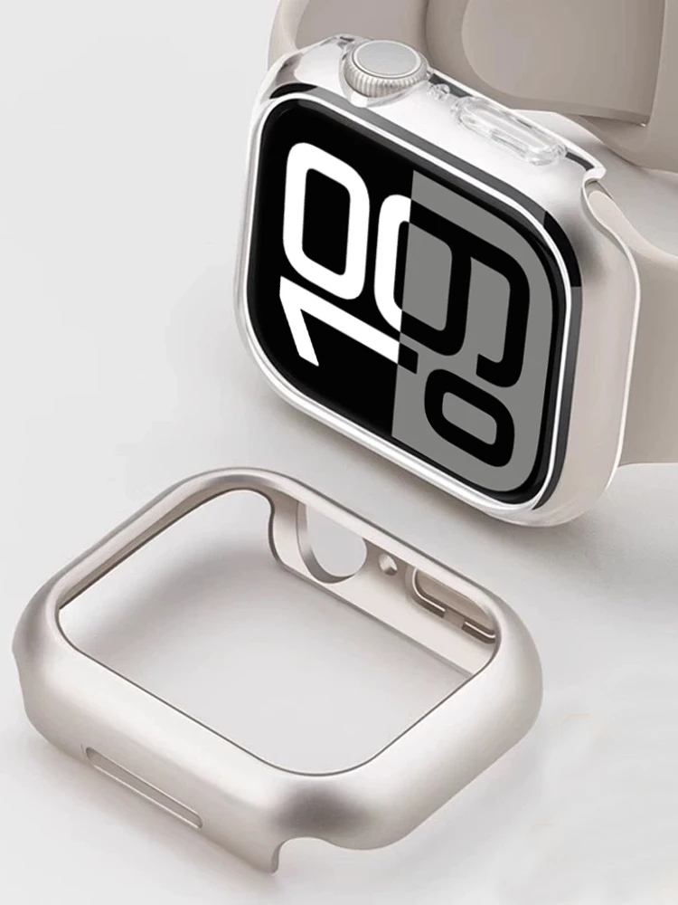 Sleek Hollow Protective Bumper for Apple Watch Cases with PC Screen Protector