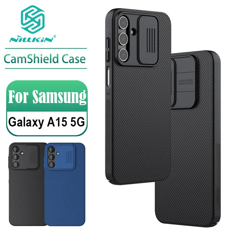 

For Samsung Galaxy A15 5G Case Nillkin CamShield Case Slide Protect Lens Camera Protection Back Cover For Samsung A15 Anti-skid