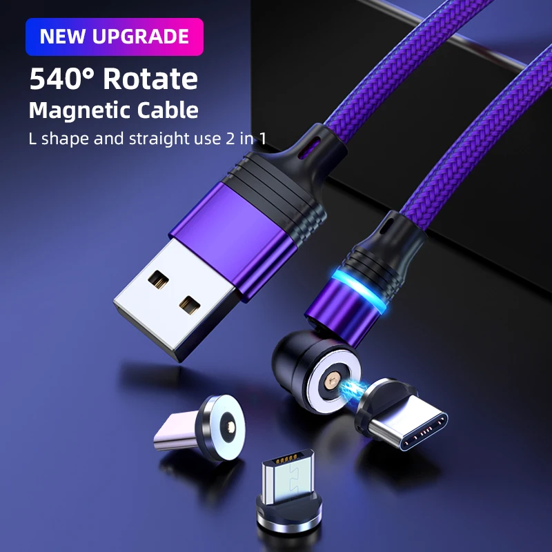 Magnetic USB-C Charging Cable - 540° Rotation | Available in 1M, 2M, 3M Lengths