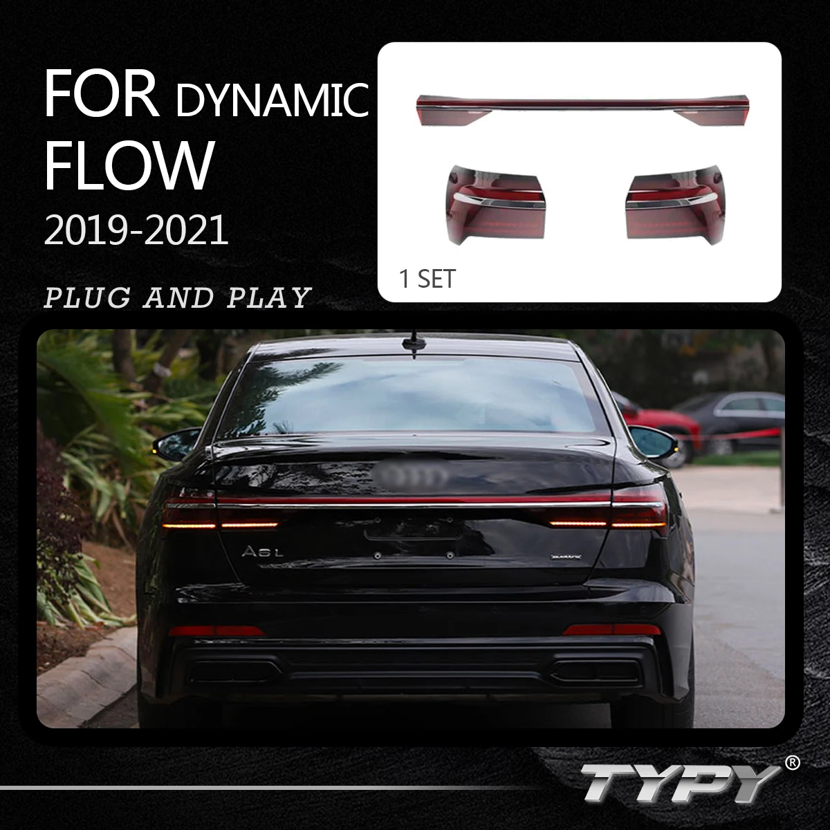 

The Taillight Assembly Upgrade Is Suitable For The 2019-2021 New Audi Through-Type A6L Taillight C8 to A8 Dynamic Flow