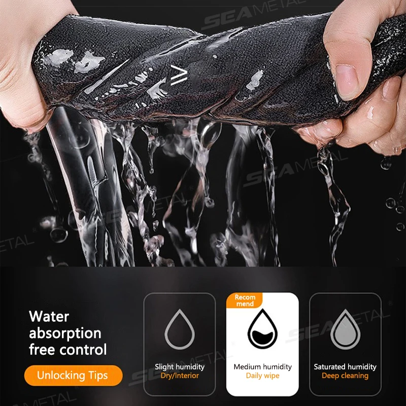 500GSM Car Cleaning Towel Double-Sided Coral Velvet Suede Car Wash Towel Drying Cloth High Water Absorption Washing Rag suede car towel