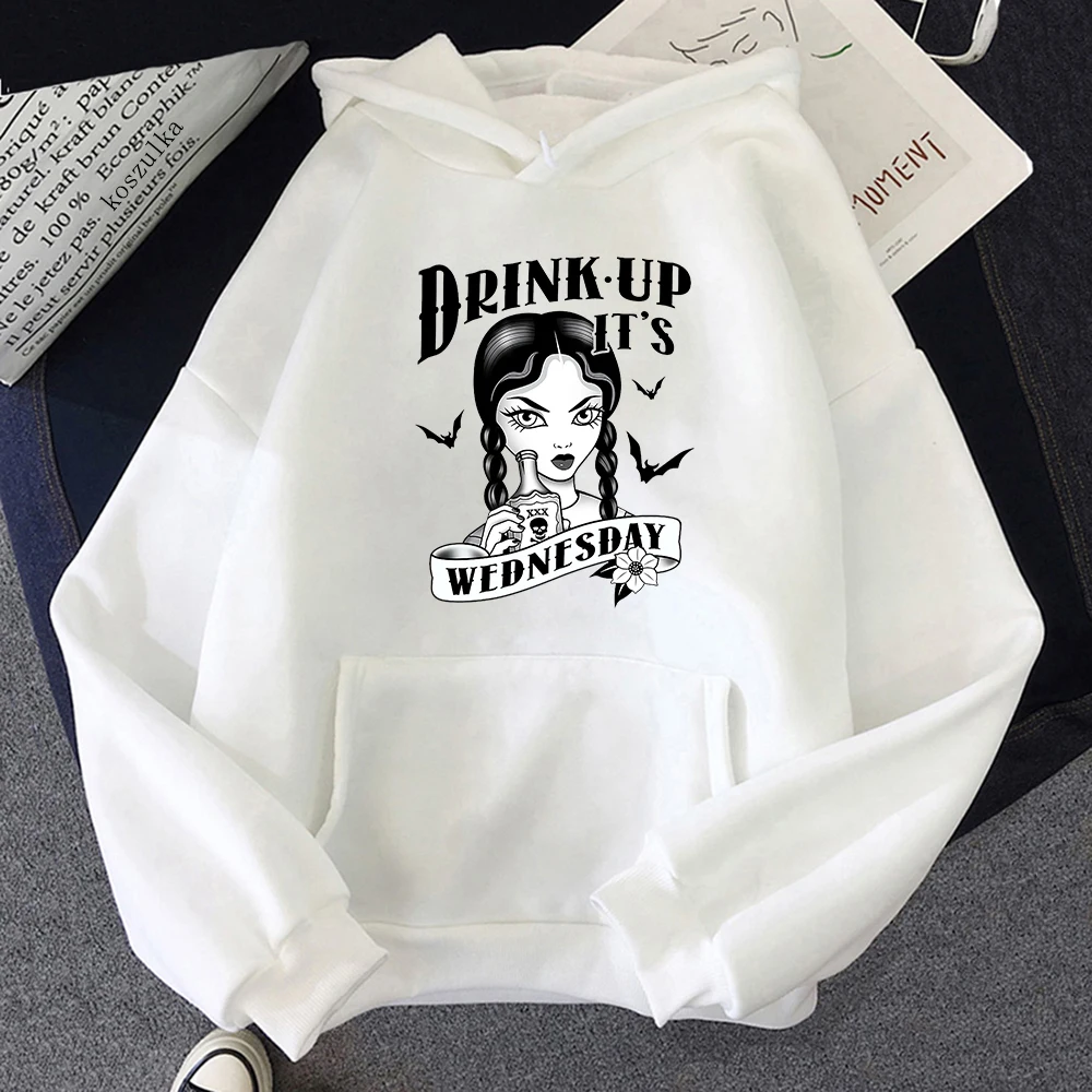 

Wednesday Addams Graphic Print Pullover Vintage Aesthetic Woman/Man Sweatshirt Autumn Winter Soft Gothic Casual Unisex Hoodies