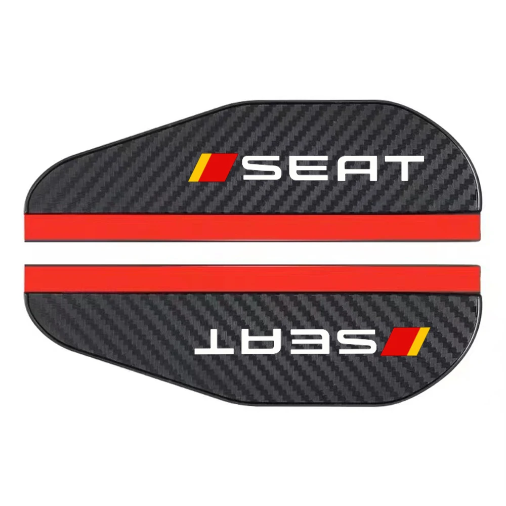 2Pcs Carbon Fiber Car Rearview Mirror Eyebrow Rain Cover For Seat ALTEA AROSA Mii EXEO LEON TOLEDO CUPRA IBIZA ARONA ALHAMBRA